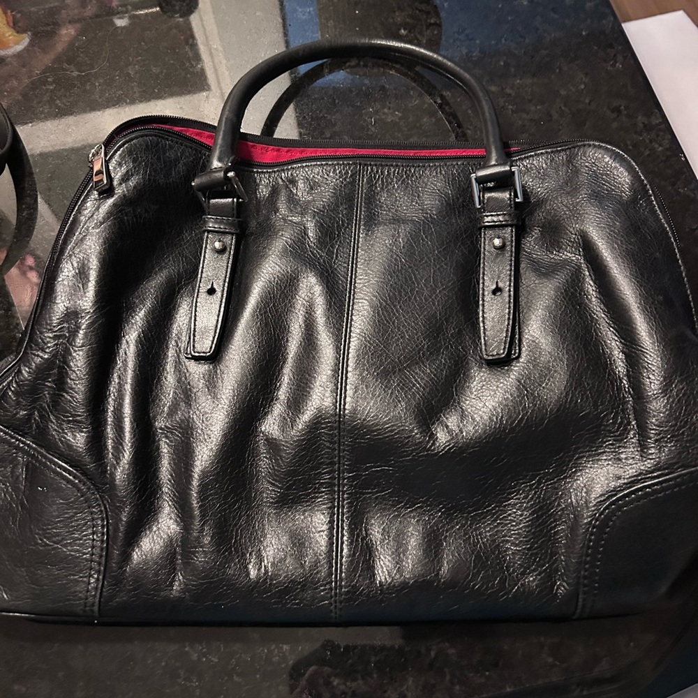Danier Black Leather Laptop Bag